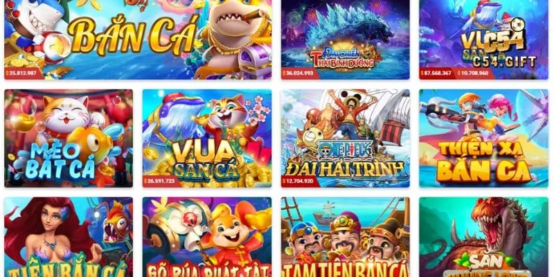 Không lo nhàm chán nhờ kho game bắn cá đổi thưởng đa dạng tại C54