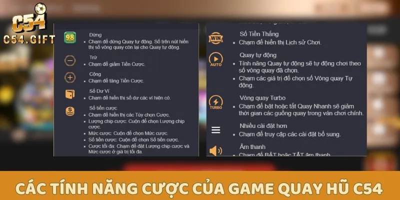 Các tính năng vượt trội của game nổ hũ C54 hội viên cần biết trước khi cá cược