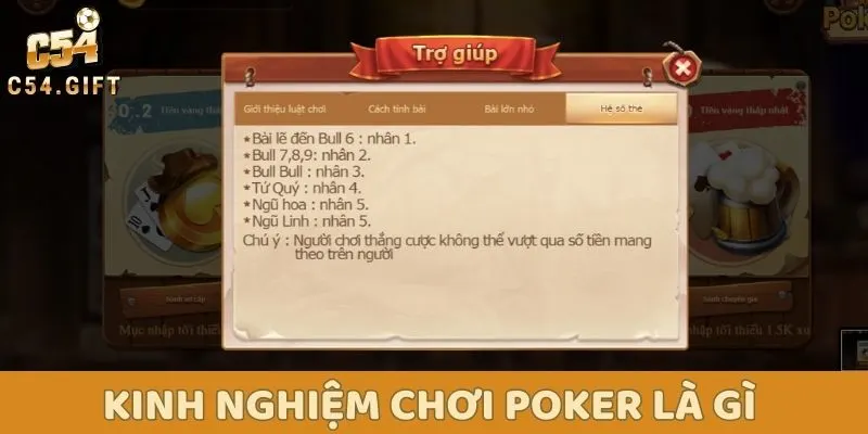 Kinh nghiệm chơi Poker là gì